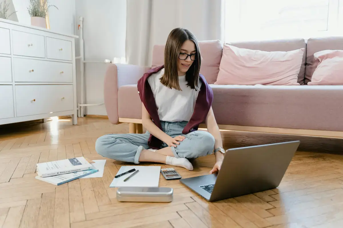 Student studying online with laptop — representing online class help services FAQs